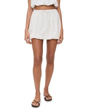 Onia Air Linen Bubble Mini Skirt - White