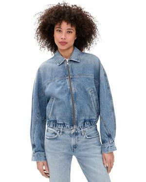 Agolde Dixon Cocoon Bomber Jacket - Blue