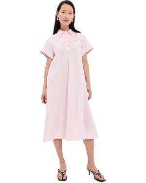3.1 Phillip Lim Trapeze Midi Poplin Shirt Dress - Pink