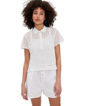 Free People Anna Eyelet Top - White