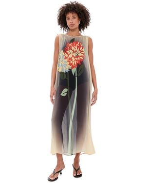 Vrg Grl Jordyn Sheer Maxi Dress - Black