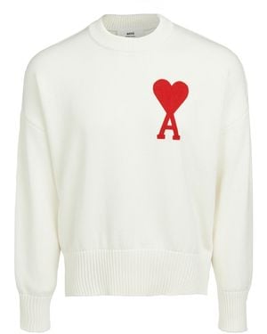 Ami Paris De Coeur Sweater - White