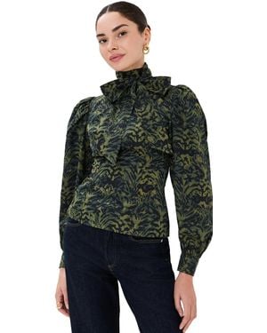 Ulla Johnson Giorgia Silk Neck Tie Blouse - Black