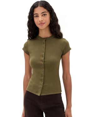 Reformation Raelynn Knit Top - Green