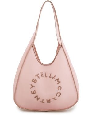 Stella McCartney Large Mesh Logo Hobo Bag - Pink