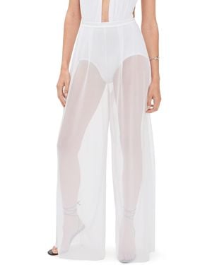 Norma Kamali Pleat Pants - White
