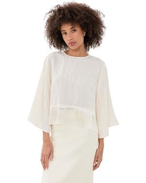ROAME. Vali Jacquard Top - White