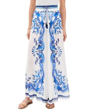 FARM Rio Garden Tiles Pants - Blue