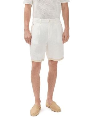 Awet Nazret Pleated Linen Shorts 9 - White