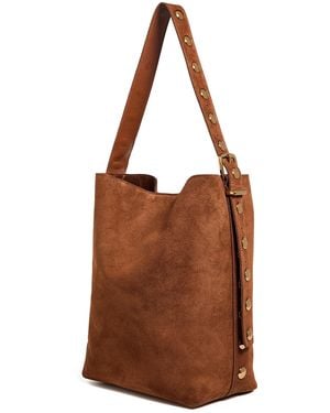 Madewell Stud Essentials Bucket Tote - Brown