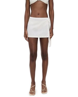 STAUD Zandra Linen Skirt - Black
