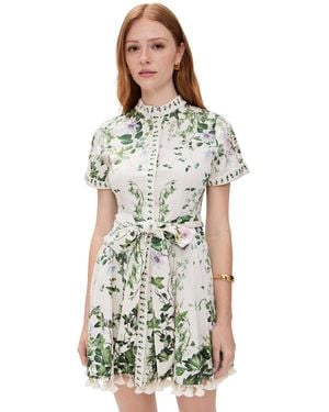 sachin and babi light blue dress FARM Rio Embroidered Long Sleeve Midi Dress in Natural