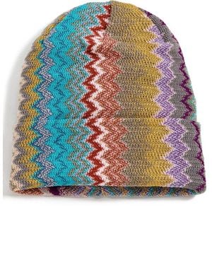 Missoni Striped Beanie - White