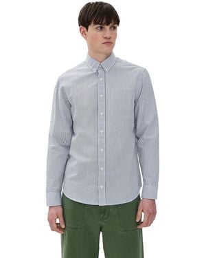 Taylor Stitch Jack Seersucker Shirt - Gray