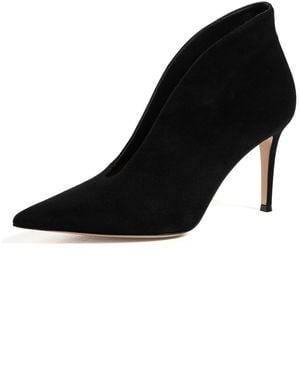 Gianvito Rossi Vania Camoscio Heels - Black