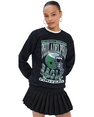 Junk Food Eagles Helmut Crew Sweatshirt - Black