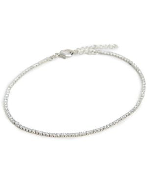 Shashi Micro Teeny Tiny Tennis Bracelet - White