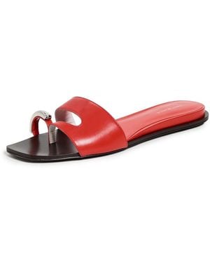 Tory Burch Pierced Slides - Red