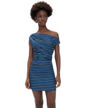 STAUD Phare Mini Dress - Blue