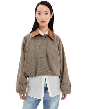 Rohe Suede Collar Blouson Jacket - Brown