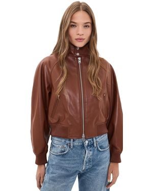 Agolde Nova Bomber Jacket - Red