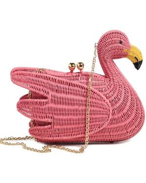 Serpui Dante Flamingo Clutch - Pink