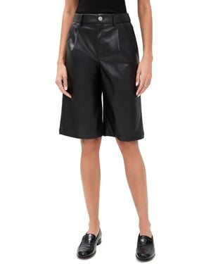 Le Bos Jade Faux Leather Shorts - Black