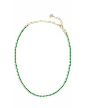 By Adina Eden Colored Cz All Around Tennis Choker - Multicolor