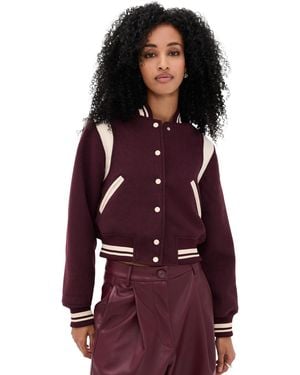 Blank NYC Smart Move Bomber Jacket - Red