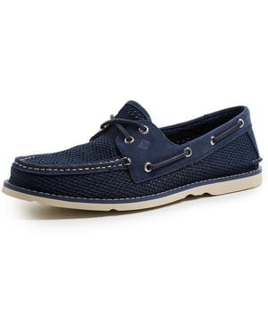 Sperry Top-Sider Authentic Original 2 Eye Ripple Resort Boat Shoes - Blue