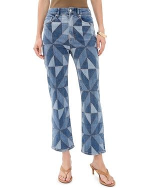 Veronica Beard Dylan Ankle High Rise Straight Leg Jeans - Blue