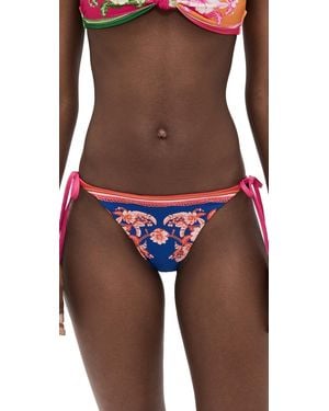 FARM Rio Full Tie Side Bikini Bottoms - Red