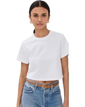 Les Tien Daria Crop Tee - White