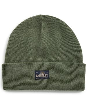 Faherty Merino Beanie - Green