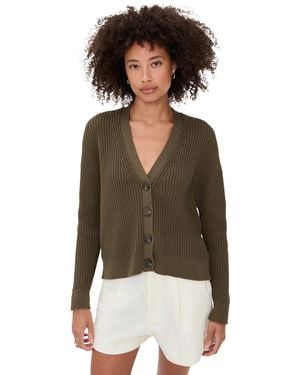 Jenni Kayne Cropped Cotton Cocoon Cardigan - Brown
