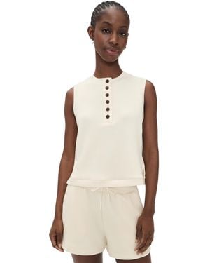 Varley Marla Button Tank - Natural