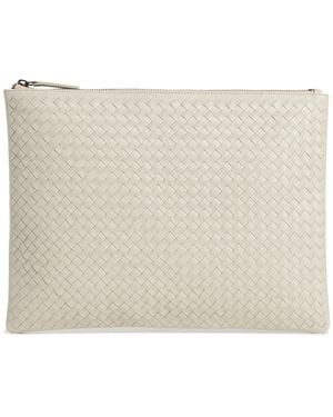 Dragon Diffusion Woven Leather Pouch - Natural