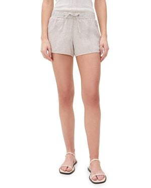 James Perse Lightweight Linen Dolphin Shorts - White
