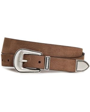 Anderson's Western Nubuck Leather Belt - Multicolor