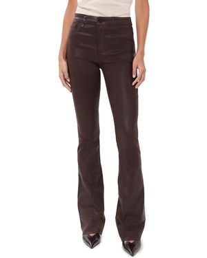 L'Agence Ruth Straight Coated Jeans - Black