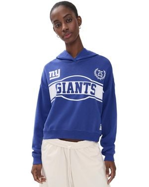 Junk Food New York Giants Oversized Cropped Hoodie - Blue