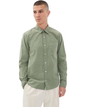 Save Khaki Poplin Standard Button Down Shirt - Green