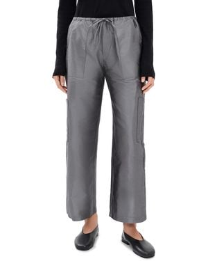 DONNI. The Taffeta Drawstring Cargo Pants - Black