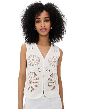 ALIGNE Chloe Broderie Vest - Black