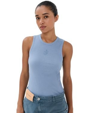 JW Anderson Anchor Embroidery Vest - Blue