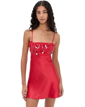 Bailey Rose Embellished Mini Dress - Red