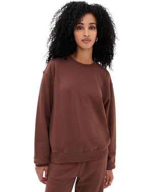 Z Supply Boyfriend Cotton Sweatshirt - Brown