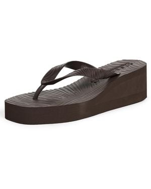 Sleeper High Platform Flip Flops - Black