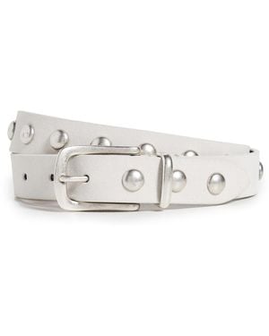 Anderson's Slim Studded Suede Belt - Black
