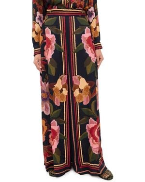 FARM Rio Chenille Flowers Pants - Red